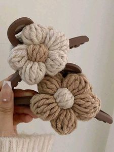 Crochet Flower Hair Claw Clip