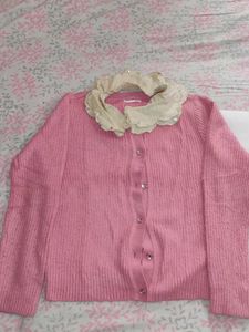Pink Knit Cardigan