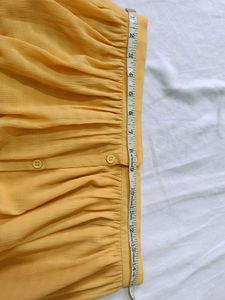 French connection Flowy Mustard Maxi Skirt