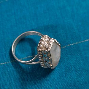 Coffin Moonstone Ring
