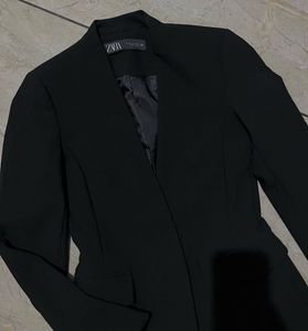 Zara Black Double Breasted Blazer