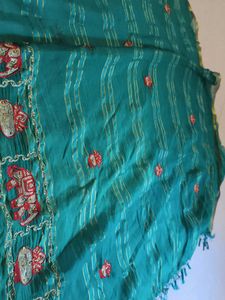 Beutiful Sari With Patchwork