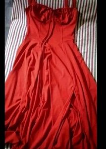 Elegant Red Buster Dress ❤️
