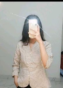 Polka Dot Peplum Top