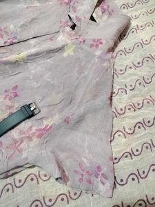 Lavender 3/4 Sleeves Shirt
