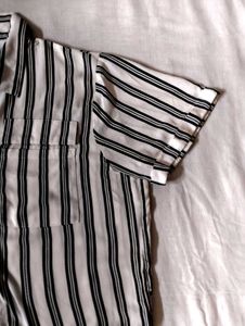 Striped Button-Down Obanai Iguro Top