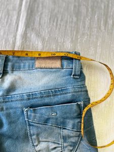 Blue Denim Folded Shorts