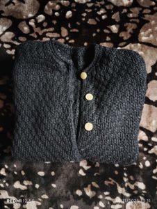 UNISEX Heavy Cozy Black Knitted Cardigan 😊
