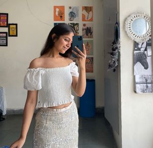 White Cute Top
