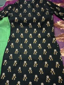 Floral &amp; Geometric Print Kurti - UsedOnly 4-5 Time