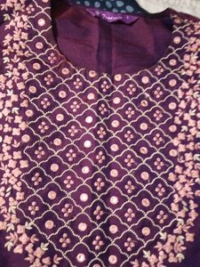 Purple Embroidered Salwar Kameez