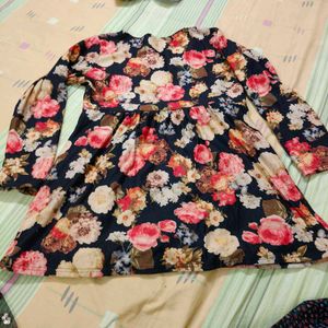 Floral Print Full Sleeves Top