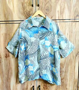 Grey Printed Shirt Size-44