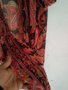 Paisley Print Sheer Shrug