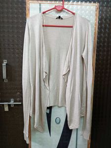 Beige Open Cardigan