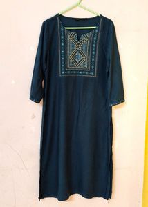 Melange Brand Navy Blue Colour Kurtas For Women