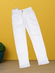 🤑L@53 Size-28 White Skinny Jeans