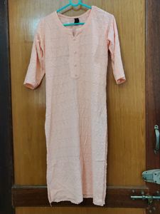 Chickenkari Kurta (Peach Colour, New)