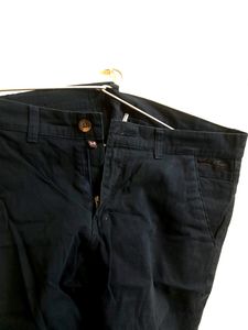 Mens Cotton Linen Jeans Half Paint