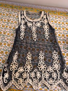 Floral Crochet Top Size M