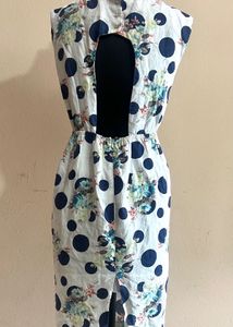 Floral &amp; Polka Dot Midi Dress