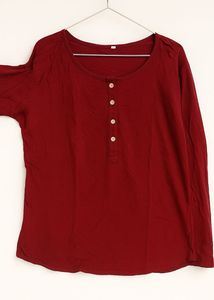 Maroon Long Sleeve Top
