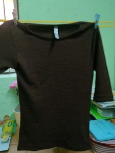 Brown Knit Top - Size Medium