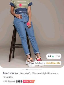 Roadster HighRise Mom Fit Jeans (Read Description)