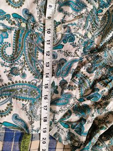 Paisley Print Blouse Large Size Top