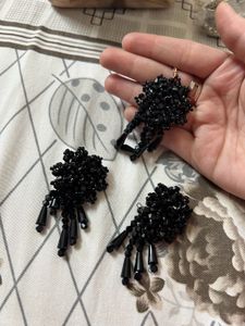 Stunning Black Earings And Maangtika Set🔥
