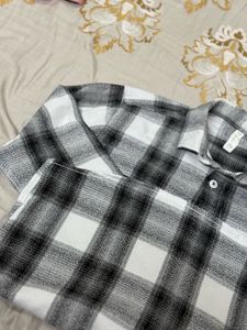 BLACK &amp; WHITE CHECKS SHIRT