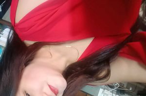 Red Cowl Neck Blouse