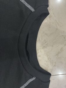 Black Moth Graphic Crop Top