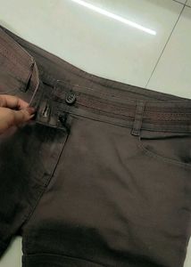 Brown Cuffed Shorts