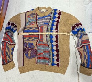 Vintage Coogi Style Colourful Knit Sweater