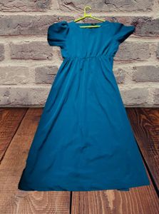 Teal Empire Waist Maxi Dress ( No Return )