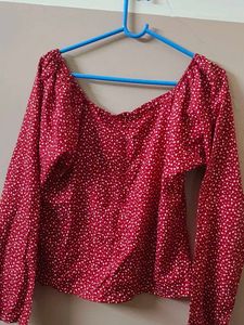 Kotty Graphic Print Sweetheart Neck Top XL
