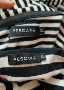 2 black n white striped oversized polo tshirt