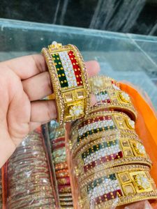 Colorful Beaded Bangle Set