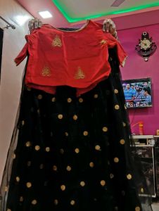 Red & Black Lehenga Choli