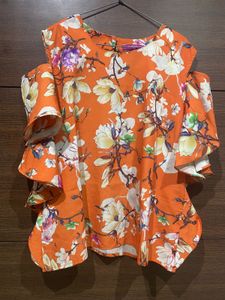 Floral Cold Shoulder Top