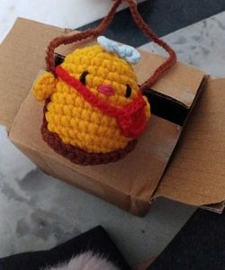 Crochet Chick Sling Bag Keychain