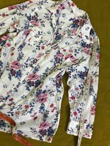 Marks&amp;spencer Floral Cotton Shirt Fits M/L