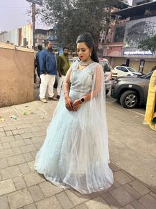 Elegant Light Blue Ethnic Gown