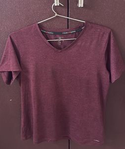 Maroon V-Neck T-Shirt
