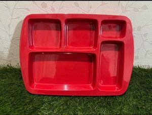 Milton Blue&amp;Red Melamine Divided Plate
