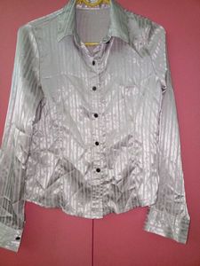 Striped Button-Down Top