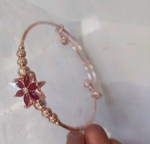Ruby Flower Bracelet
