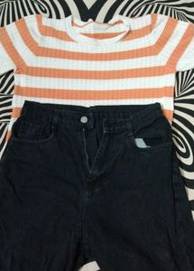 Cute Top & Jeans Set