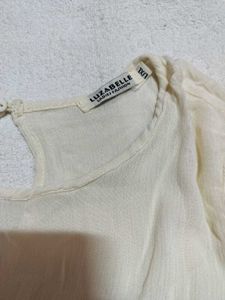 Elegant Cream Long Sleeve Blouse